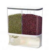 3L Wall-mounted Cereal Dispenser Dry Food Organizers for Storage of Grains Rice Saving Space for Kitchen
